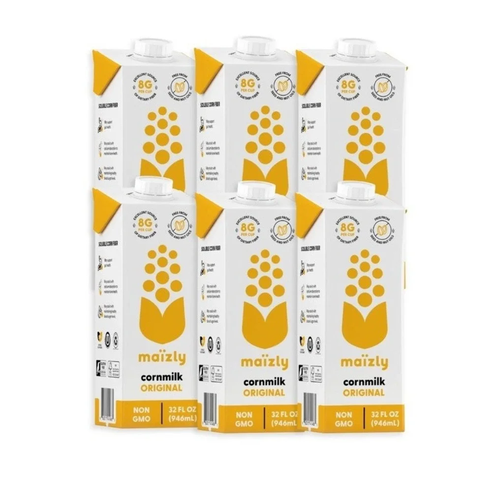 6 Maizly Original Corn Milk Plant Based Dairy Free Alternative 32oz Each Sealed